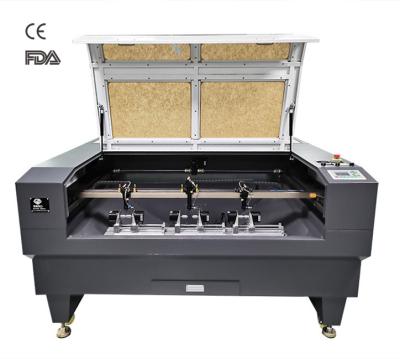 China Cutter 1390 CO2 Laser Cutting Engraving Machine Air Cooled Three Head For Jewelry Metal Processing Industry CE Certified for sale