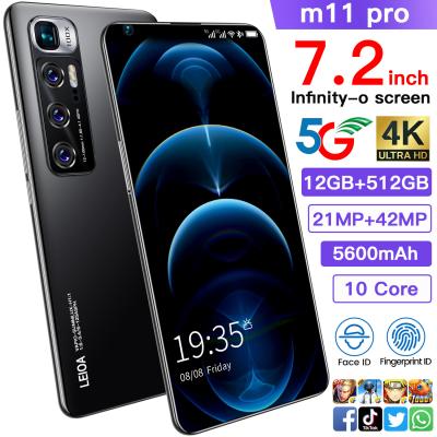 China Dual SIM Card M11 Pro New Unlocked Smartphone With Original Dual SIM Card Face ID Unlock Android 9.0 12GB+512GB Celulares for sale