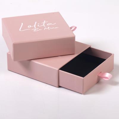 China Eco Friendly Simple Logo Color Fashion Paper Boxes Recyclable Custom Luxury Jewelry Gift Packaging Cardboard Drawer Package for sale