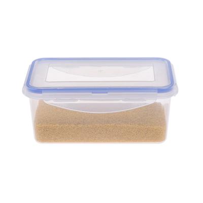 China Home Restaurant Hotel Restaurant Box Crisper Food Packing Containers Rectangular Plastic Food Storage Container With Easy Snap Lock for sale