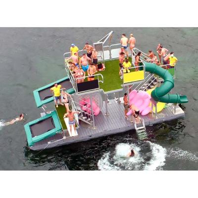 China Jumping Platform/Water Home Marine Hardware Fittings Water Platform Jungle Float Pontoon Jumping Platform for sale