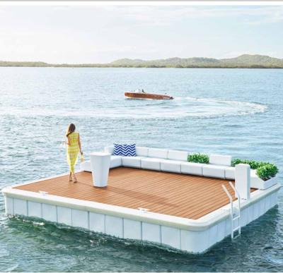 China Marine Hardware Fittings Plastic Dock Home Marine Hardware Fittings Plastic Pontoon Water Deck Float Waterscape Floating Platform for sale