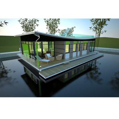 China Modern Sea House Prefab House Floating Villa Water Floating Home Floating Building for sale