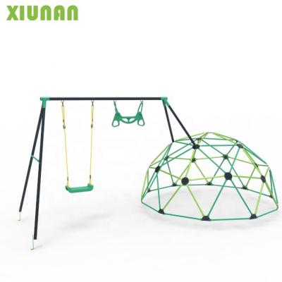 China Furniture Outdoor Dome Metal Swing Climbing Set For Kids Outdoor Jungle Gym Swingset With EN71 Standard for sale