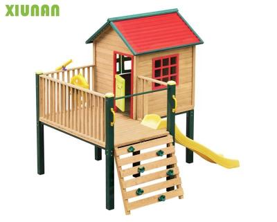 China Easily Assembled Outdoor Wooden Playhouse Playground Kids Room for sale