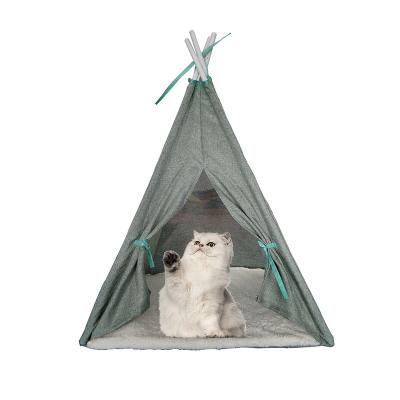 China Breathable Foldable Pet House Pet Cat Tent Mat Winter Warm Can Disassemble And Wash Cat House Baby Cat Tent for sale