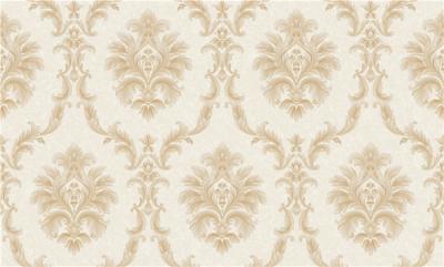 China Italy Style Pvc Deep Embossed Wallpaper Waterproof With Damask Design for sale