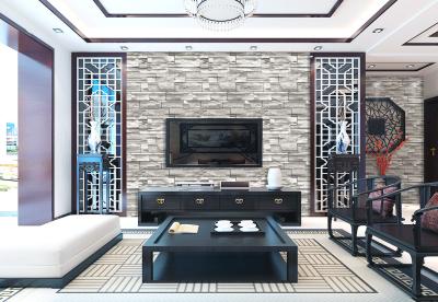 China Embossed 3d Brick Wallpaper For Walls , Living Room Brick Design Wallpaper for sale