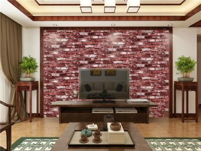 China 3 Dimensional Brick Effect Vinyl Wallpaper Embossing With PVC Materials for sale