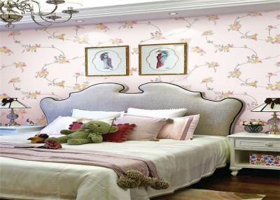 China Soundproof PVC Vinyl For Baby Girl Room , Fabric Backed Vinyl Wallcovering for sale