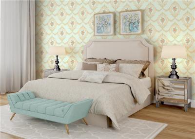 China Damask Non Woven Wallpaper Removable American Style For Bedchamber for sale