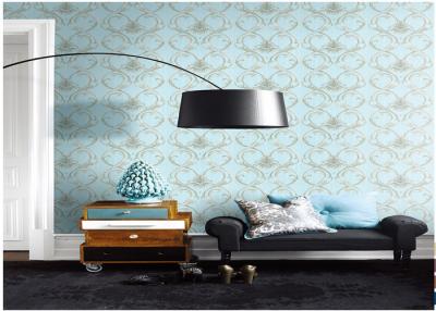 China Moisture Proof Country Bedroom Wallpaper Damask Designs For Household for sale