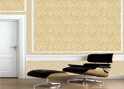 China Classic Embossed Damask Wallpaper , Vintage Embossed Vinyl Wallpaper for sale