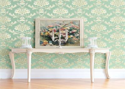 China High End Flower Feature Wall Wallpaper Fireproof With European Style for sale