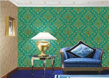 China PVC Vinyl Large Print Damask Wallpaper For Interior Walls , Eco Friendly for sale