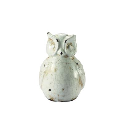 China Classic and Antique Design Classic Animal Home Terracotta Owl Shape Decorative Handmade Statue for sale