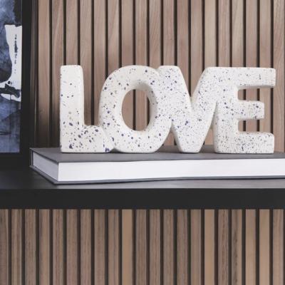 China Nordic Europe creative home decoration style art house open terrazzo letter ornaments for sale