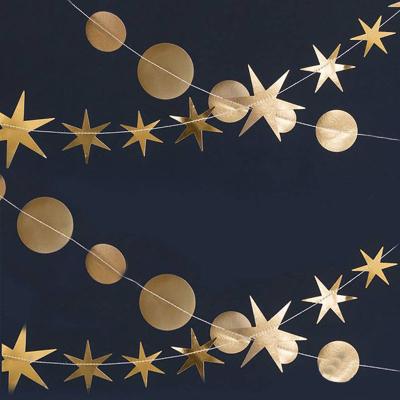 China Handmade Party NYE Decor Gatsby Decor Garland New Years Eve Party Gold Garland New Years Eve Decorations Gold Star for sale