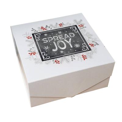 China Handmade Foldable Personalized Christmas Gift Boxes With Magnetic Lid - Custom Magnetic Present Box 8x8 Flat Packed for sale