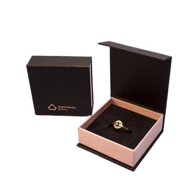 China Brown Handmade Tiny Magnetic Boxes For Jewelry Small Case With Magnet Closure Custom Jewelry Packaging With Logo Branded Boxes for sale