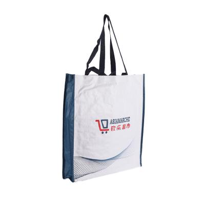 China 100% Polypropylene Packaging RPET Bag Reusable Shopping PP Woven Bag PP Fabrics Eco-friendly Carry Non Woven Bag for sale