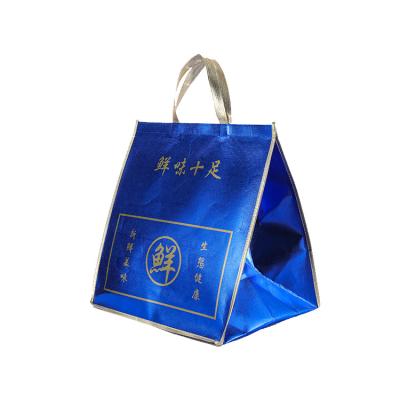 China Lamination Waterproof Takeaway Food Bag Thermal Nonwoven Insulated Aluminum Foil Small Cooler Bag for sale