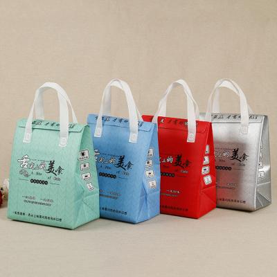 China Square Lunch Waterproof Thermal Aluminum Foil Bags Thermal Insulated Shopping Tote Bag for sale