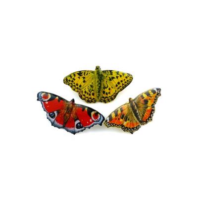 China High Quality Wholesale Custom Vivid Reverse Pin Brass Gold Metal Europe VastGifts Butterfly Offset Printing Badge for sale