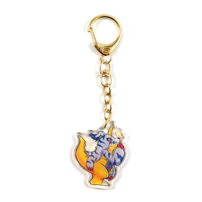 China Promotional Gifts VastGifts Dinosaur Design Acrylic Key Chain Laser Cut Anime Plastic Bilateral Clear Printed Image With Custom Charm for sale