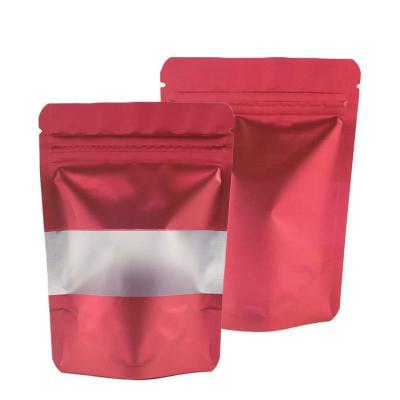 China LOKYO Surface Lamination Recyclable Matte Bag Food Packaging Aluminum Foil Stand Bag Ziplock Pouch Mylar Bags For Food Storage for sale