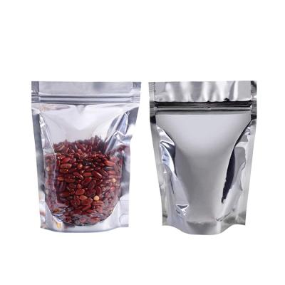 China LOKYO Recyclable Aluminum Foil Lamination Bag Zipper Resealable Bag Cheap Stand Food Packaging Bag With Clear Window for sale