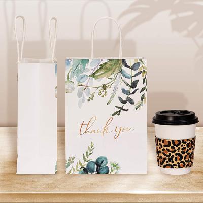 China Wholesale Materials LOKYO Recycled Kraft Paper Bags Cheap White Catering Thank You Kraft Paper Handle Bag Twisted Paper Bag for sale