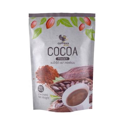 China LOKYO Wholesale Recyclable 500g Edible Grade Cocoa Candy Gummy Powder Coffee Bean Plastic Food Packaging Bag Stand Up Pouch With Zipper for sale