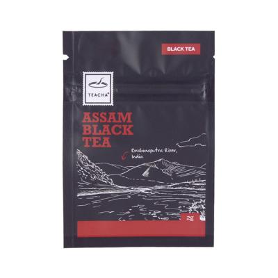 China LOKYO recyclable Custom design laminated 3 side seal aluminum foil 3 side seal bag black tea bag 3 side seal moisture proof gummy bags for sale