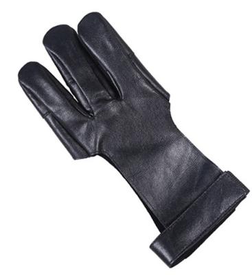 China Boshiho Fashion Durable Cowhide Archery Protective Glove Three Finger Leather Guard for Hunting for Recurve Bow Archery Gloves for sale