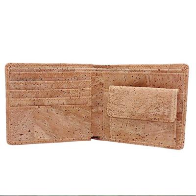 China Low Customization Boshiho Eco Cork Friendly Moq ID Window Purse Card Holder Wallet Coin Pocket Cash Wallet for sale