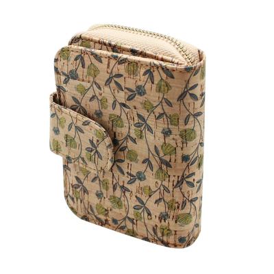 China Boshiho anti-theft natural rfid blocking eco friendly cork clutch vegan woman ladies wallet with zipper for sale