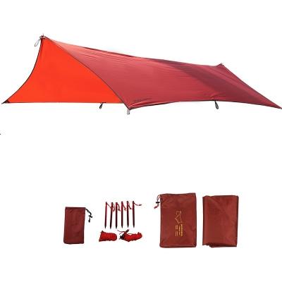 China Silver Coating Outdoor Camping Tarp 210T Polyester Comfort And Protection for sale