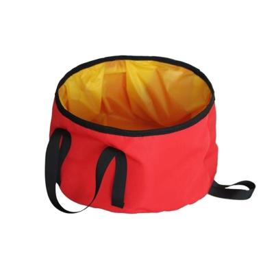 China Benutzerdefiniertes Logo Akzeptiert Portable Folding Camping Waschbecken aus 300D Oxford Stoff zu verkaufen