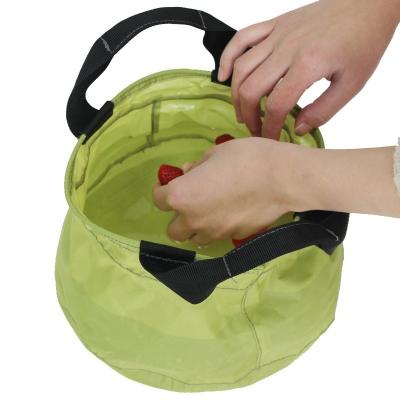 China Portable Wash Basin for Hiking and Camping Customizable in Green or Customized Colors for sale