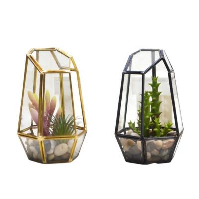 China Modern Wedding Decor Customization Glass Flower Room/Plant Clear Container Hanging Geometric Glass Mini Greenhouse for sale