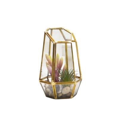 China Wholesale Modern High End Polygonal Mini Succulent Greenhouses Flower Room Glass Air Plant For Decoration for sale