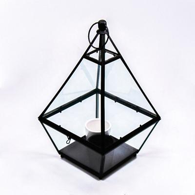 China Wholesale Custom Modern Black Geometric Glass Mini Greenhouse Flower Room Used For Weddings, Banquets, Etc. for sale