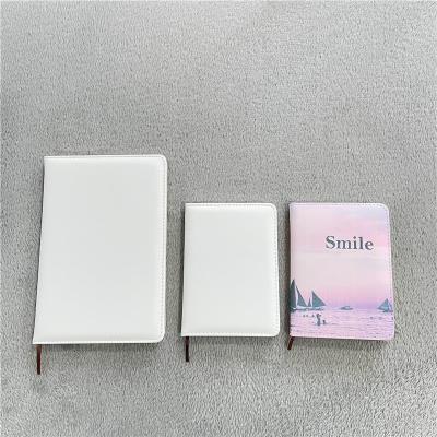 China Faux Leather Diy Notebook DIY Sublimation Printed Leather Craft A5 A6 Bound Notebooks Blank For Dye Sublimation Heat Press for sale