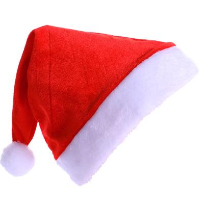 China America Christmas Party Supplies Wholesale Stocked Xmas Christmas Santa Claus Santa Claus Hat For Gifts Customized for sale