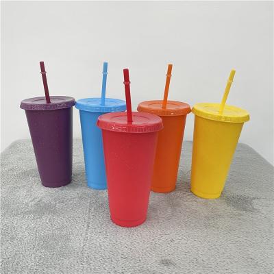 China Factory price pp brief pack of 5 LGBT Pride Stadium reusable iced cold plastic cups 16oz 24oz with flat lids for sale