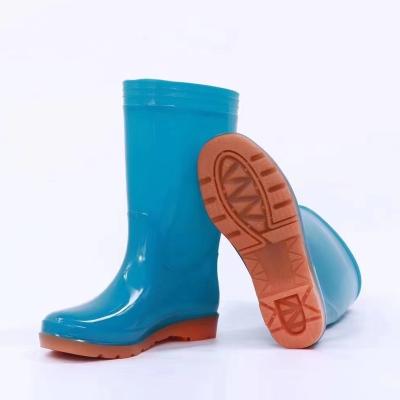 China Wholesale Black Construction Waterproof Working Protective Waterproof Rubber Boots High Rubber Content Safety Rubber Rainboots for sale