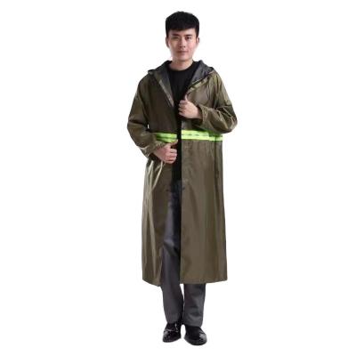 China QUICK DRY Long Wear Rain Coat With Reflective Stripe Customized Waterproof Breathable Long Rain Coat Raincoat With Hoods for sale