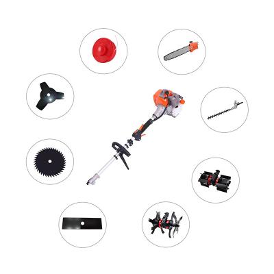 China 2-Stroke GJ520-14 All in One Universal Brush Cutter Pole Pruner Hedge Trimmer Harvester Cultivator for sale