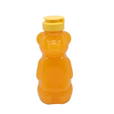 China Food Grade Honey Bottle MAYSURE 300ml PET Plastic Bottleneck Bottle With Flip Top Cap for sale